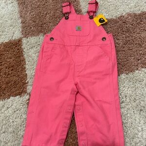 NWT Carhartt Baby Pink Denim Overalls